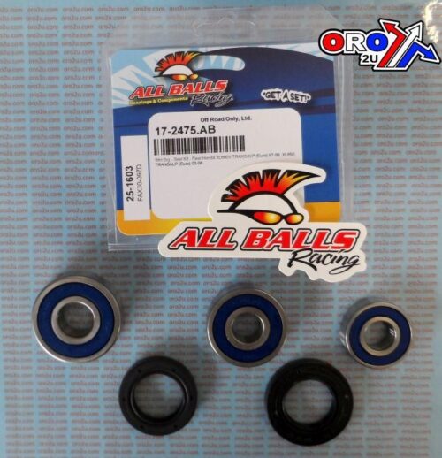 WHEEL BEARING KIT REAR 97-11 HON XL600-700 TRANSALP, ALLBALLS 25-1603 ROAD