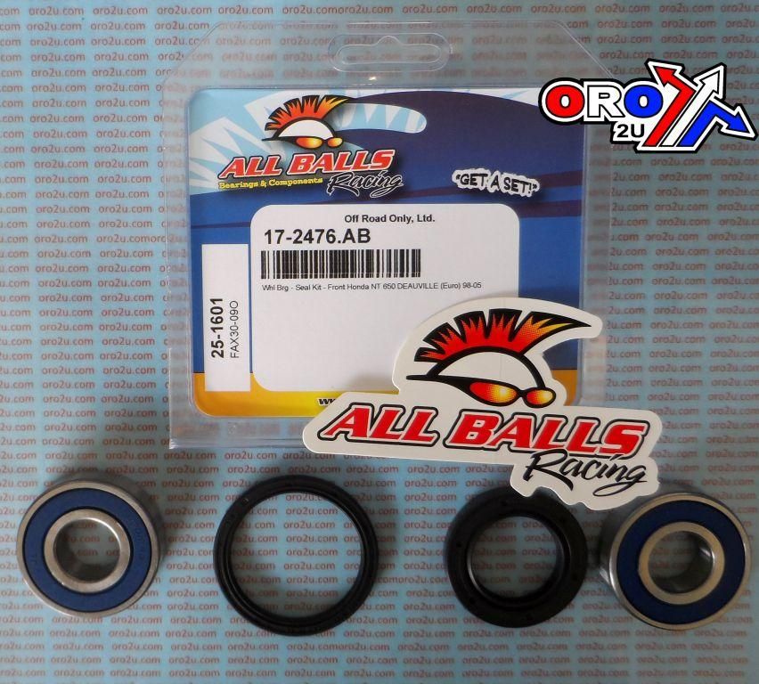 WHEEL BEARING KIT FRONT 98-05 BMW K1200GT/HON NT650, ALLBALLS 25-1601 ROAD