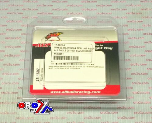 WHEEL BEARING KIT REAR 82-19 SUZ GN/GZ 125/TU250, ALLBALLS 25-1607 ROAD