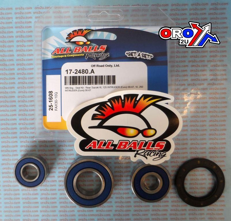 WHEEL BEARING KIT REAR 00-07 SUZ VL125/250 INTRUDER, ALLBALLS 25-1608 ROAD - Image 2