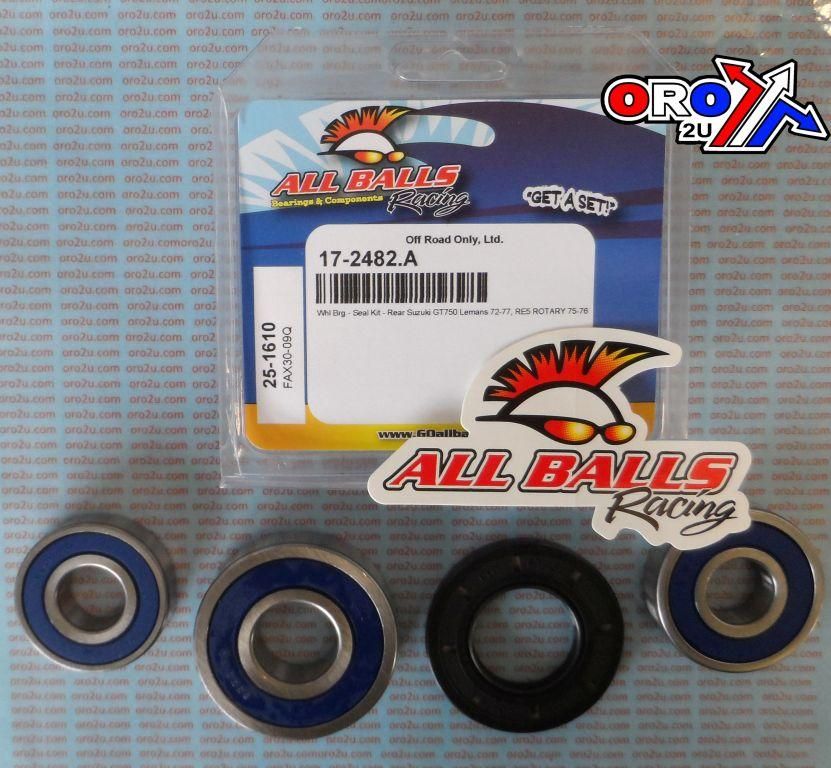 WHEEL BEARING KIT REAR 72-77 SUZ GT750/RE5 ROTARY, ALLBALLS 25-1610 ROAD - Image 2