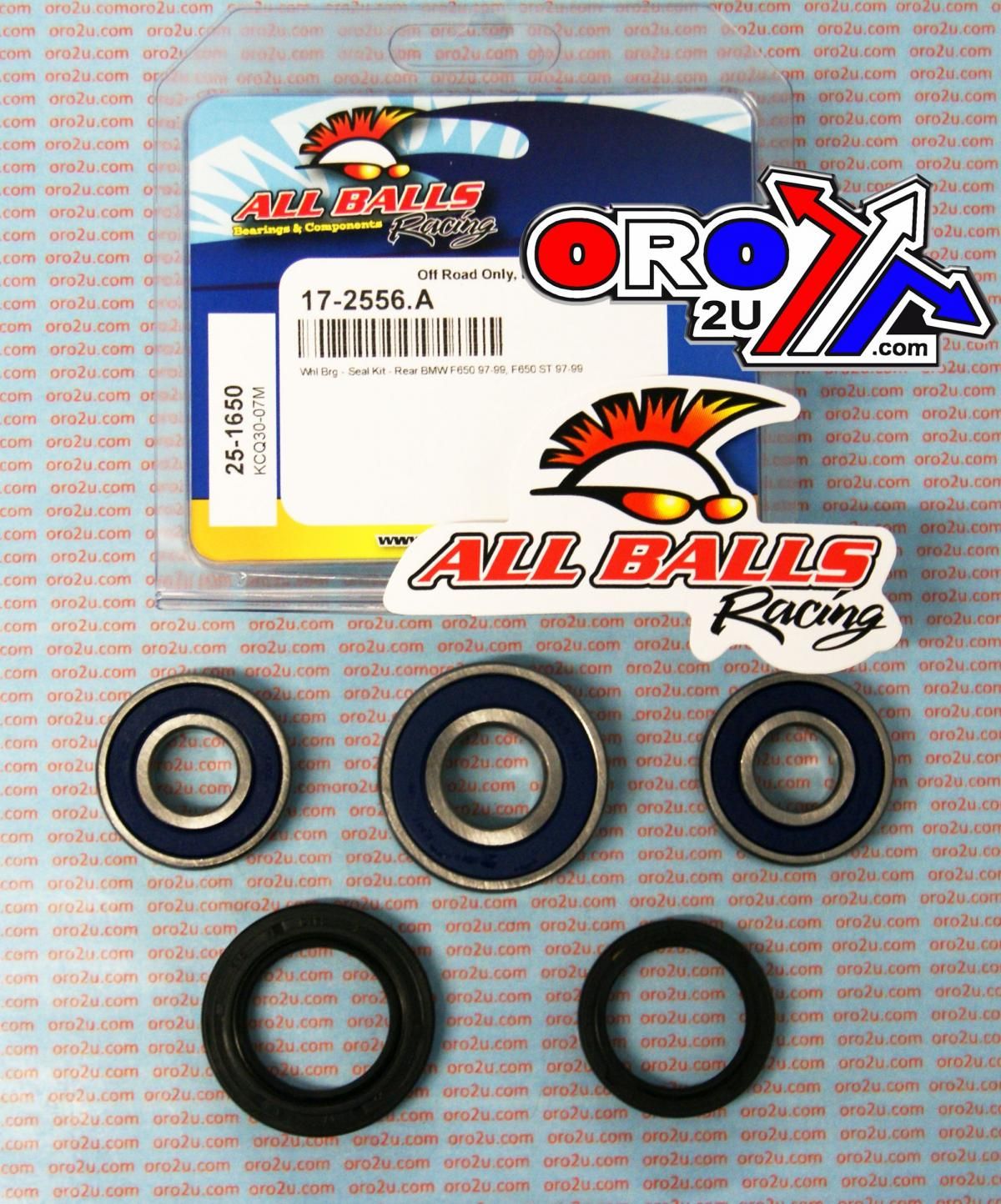 WHEEL BEARING KIT REAR 97-05 APRILIA PEGASO/BMW F650, ALLBALLS 25-1650 ROAD - Image 2