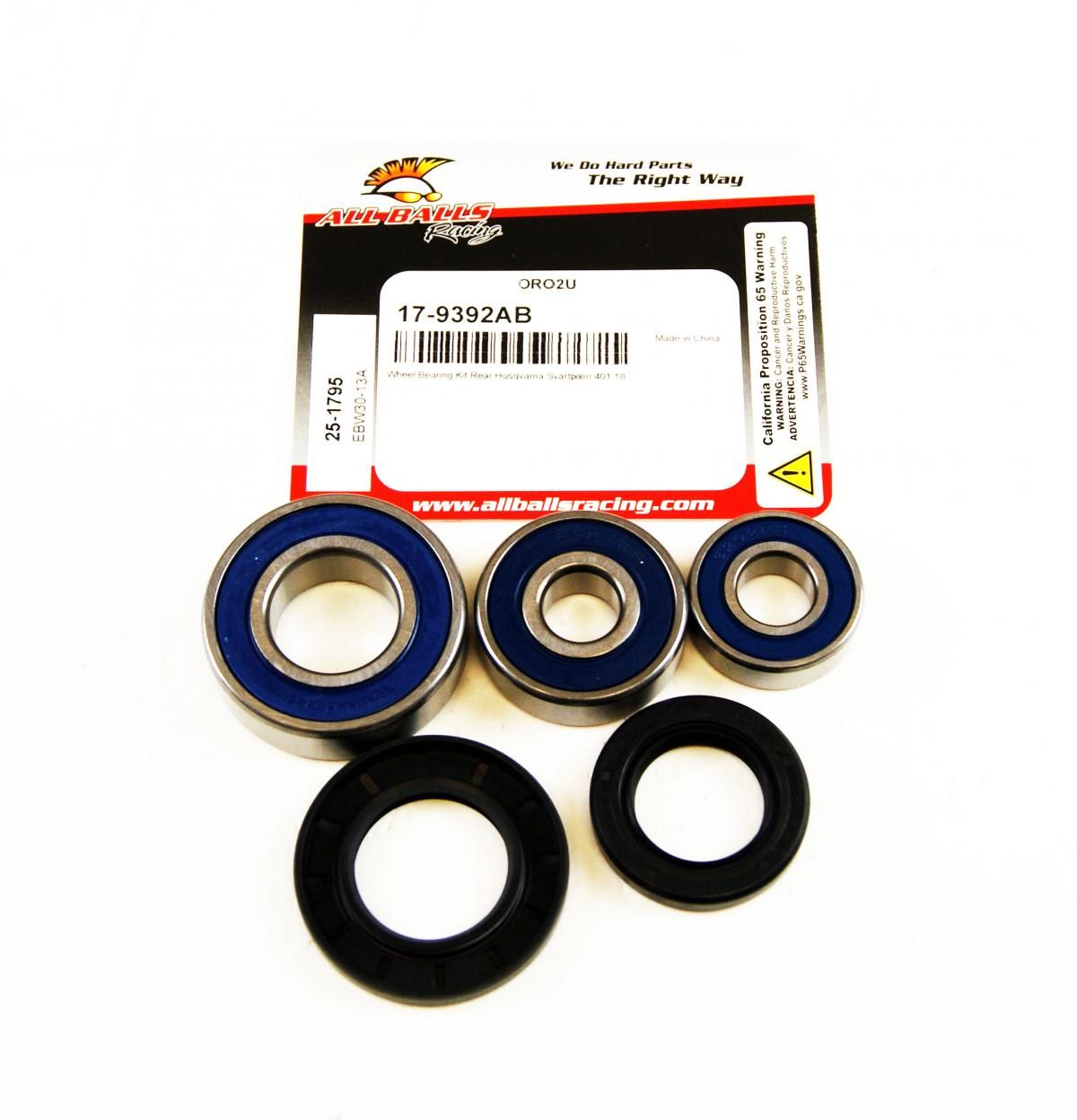 WHEEL BEARING KIT REAR 2018 HUSQVARNA SVARTPILEN 401, ALLBALLS 25-1795 ROAD - Image 3