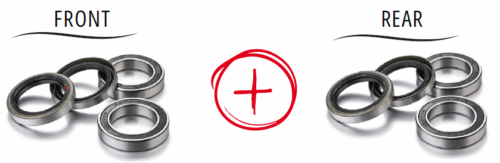 FRONT AND REAR WHEEL BEARING SET, SHERCO, KWK-C-001