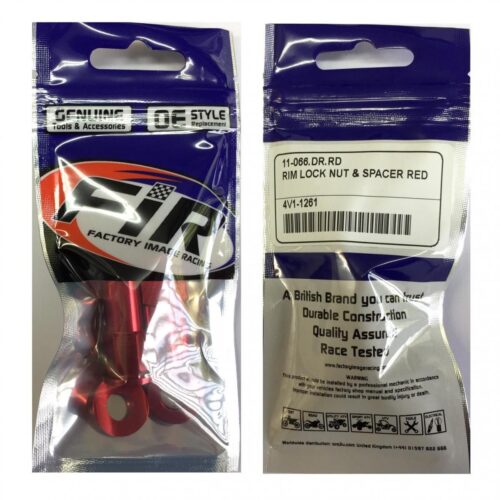 RIM LOCK NUT & SPACER RED