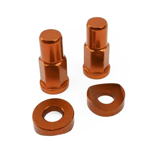 RIM LOCK NUT WITH SPACER WASHER KIT – ORANGE ALUMINIUM