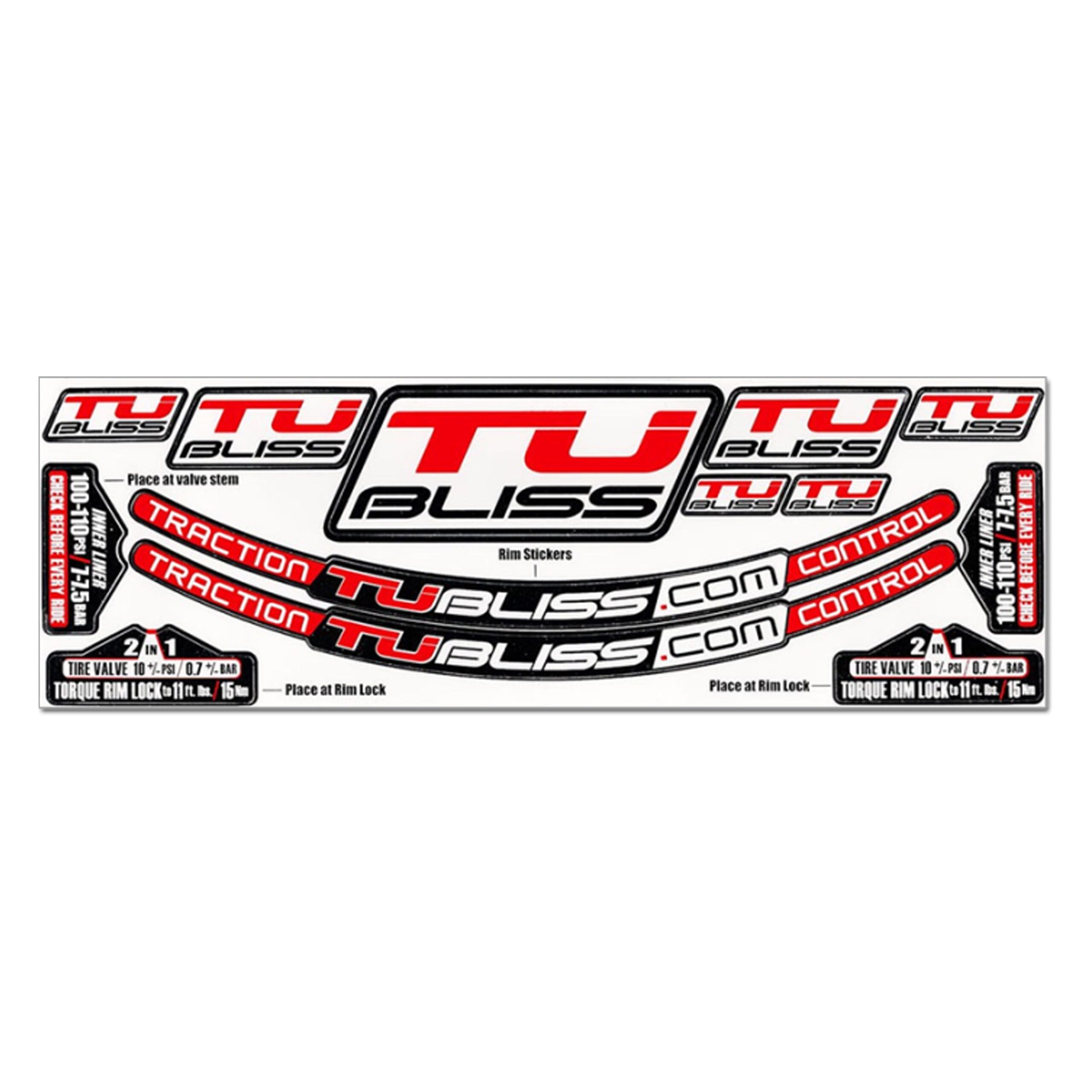 TUBLISS REP. RIM STICKER, 999-TUBRIMSTICKER, REPLACEMENT, PINCH PUNCTURE PROOF