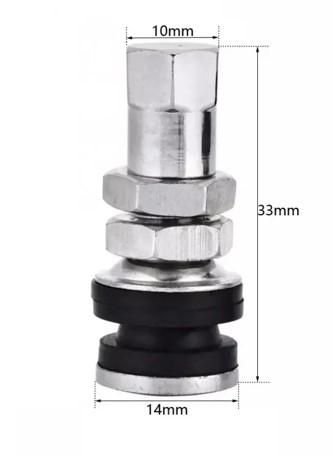 TUBELESS BOLT ON TYRE VALVE 10mm x 33mm 0.327″ TR161 819