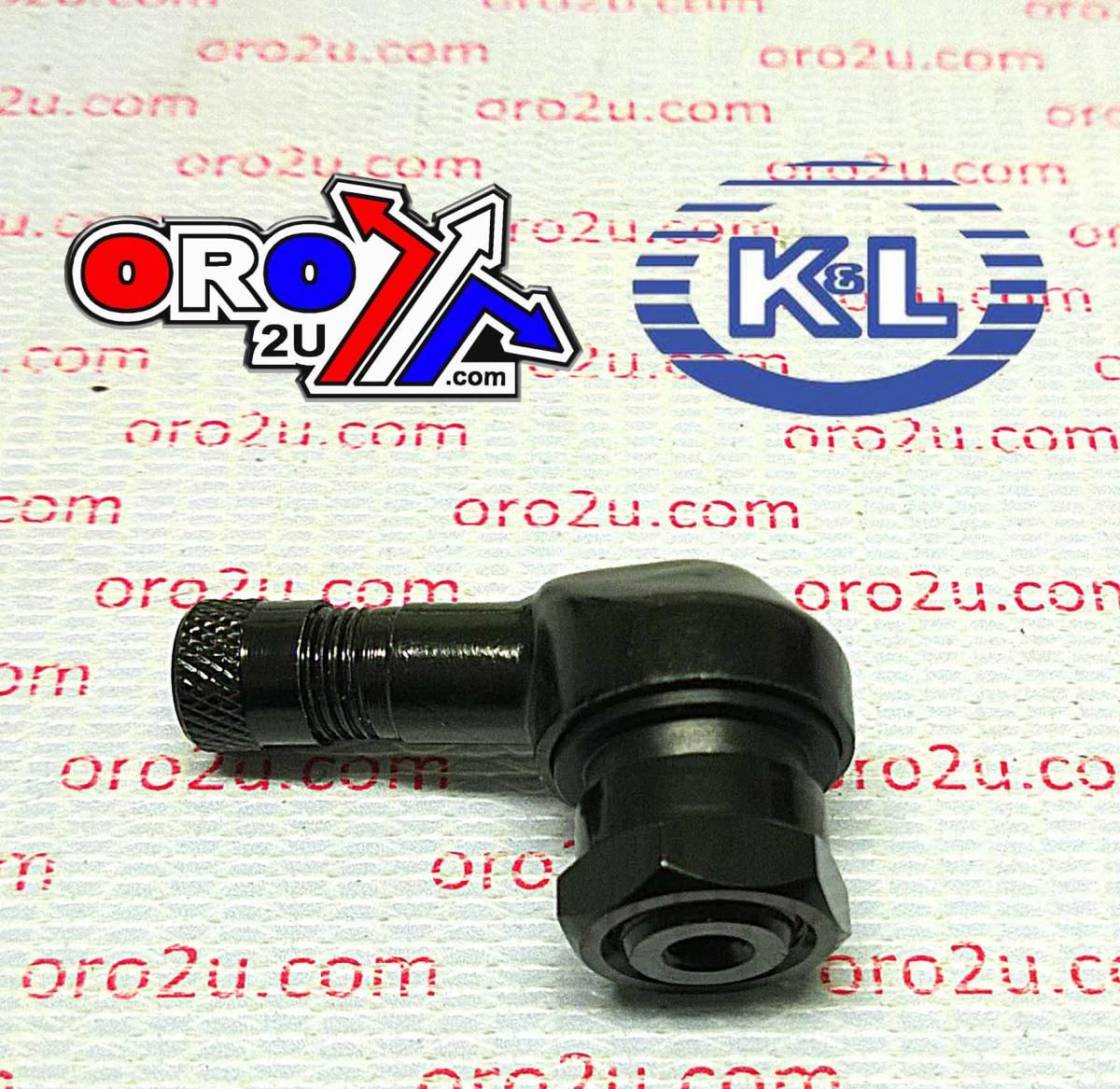 TYRE VALVE STEMS aluminium BLACK, K&L 32-3034 10mm 90*