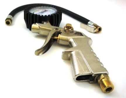 TYRE INFLATOR AND DIAL GAUGE 50mm DIAMETER RANGE 10-140psi – TOOLZONE KDPAT027