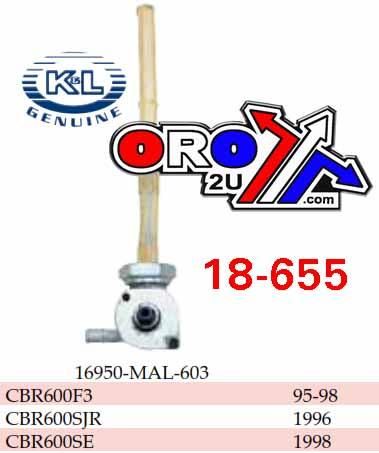 FUEL PETCOCK TAP 16950-MAL-603, K&L 18-4133 MADE IN JAPAN - Image 3