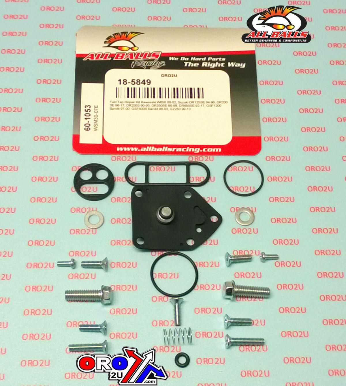 FUEL TAP REPAIR KIT ALLBALLS, ALLBALLS 60-1053 KAW W650/SUZ DR/GSF/GZ 125-1200 90-20 - Image 2