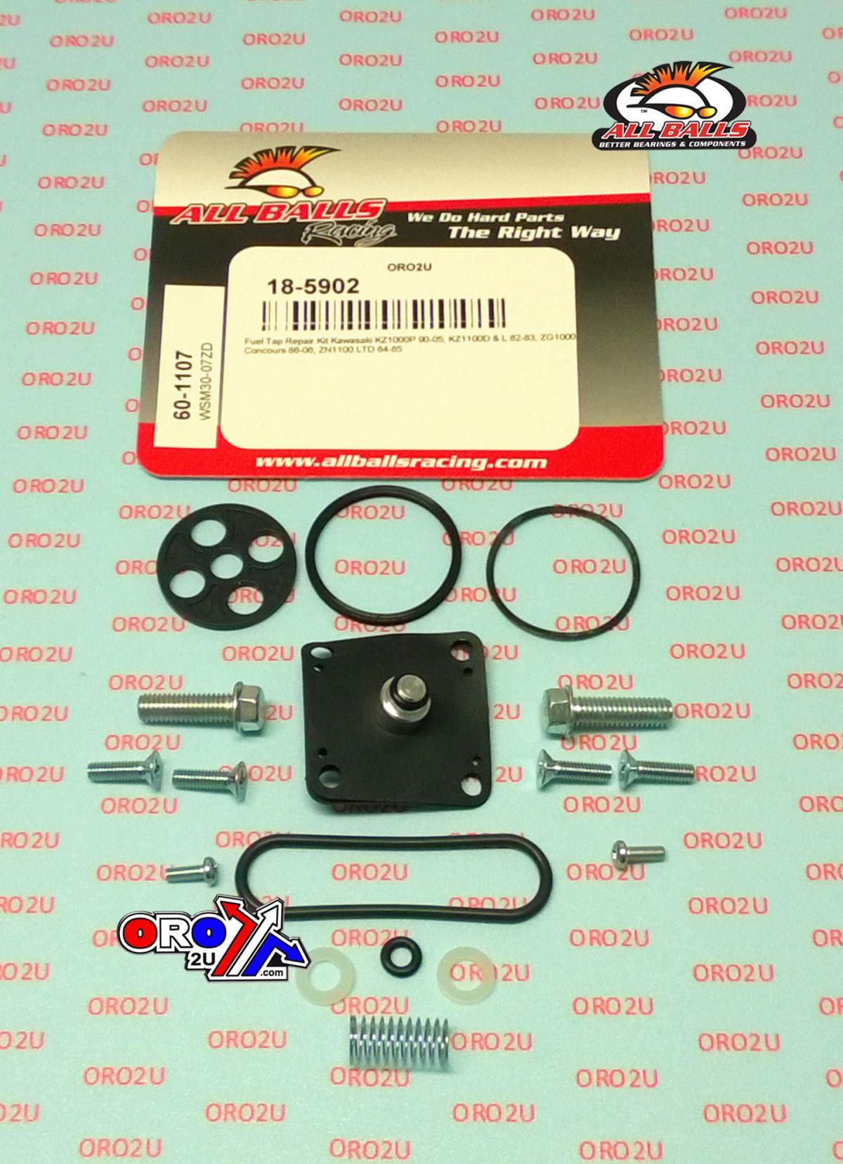 FUEL TAP REPAIR KIT ALLBALLS, ALLBALLS 60-1107 KAW KZ/ZG/ZL/ZN/ZX 650-1000 79-06 - Image 2