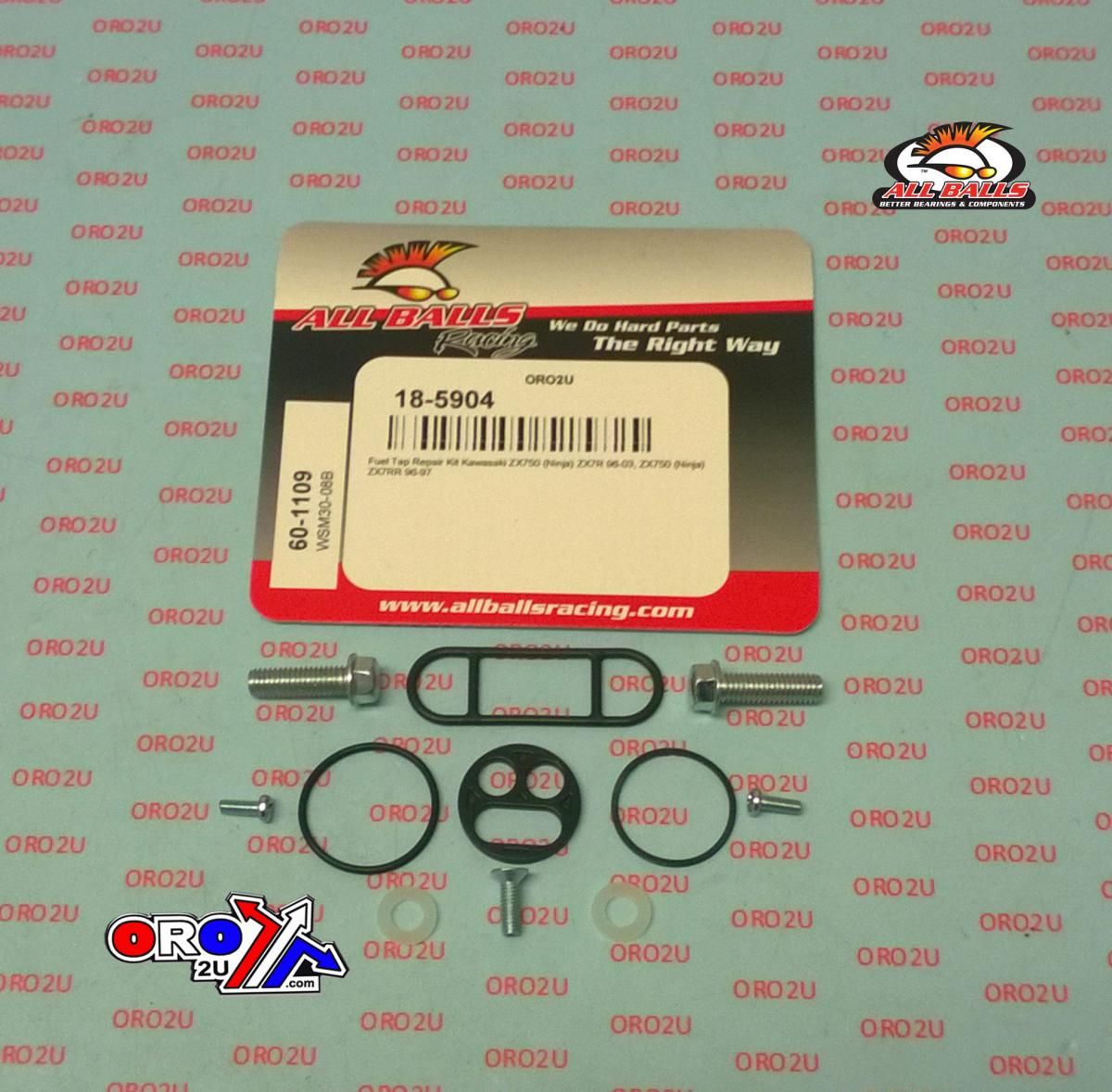 FUEL TAP REPAIR KIT ALLBALLS, ALLBALLS 60-1109 KAW ZX750 96-03