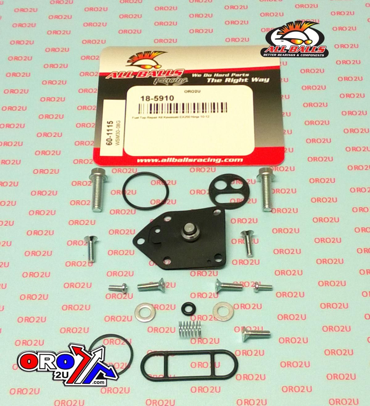 FUEL TAP REPAIR KIT ALLBALLS, ALLBALLS 60-1115 KAW EX250 10-12