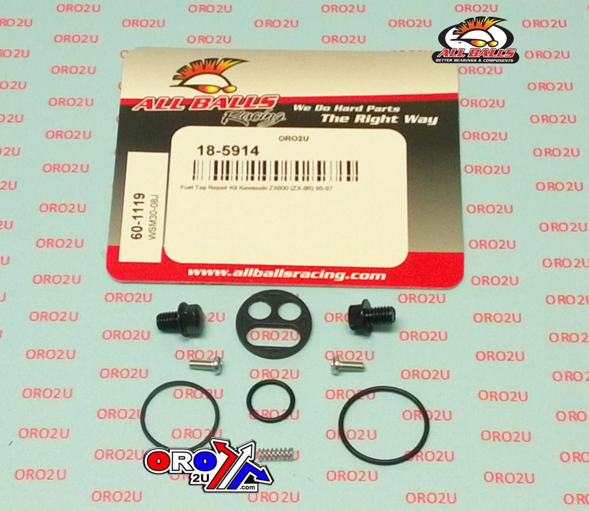 FUEL TAP REPAIR KIT ALLBALLS, ALLBALLS 60-1119 KAW ZX600 95-97 - Image 2