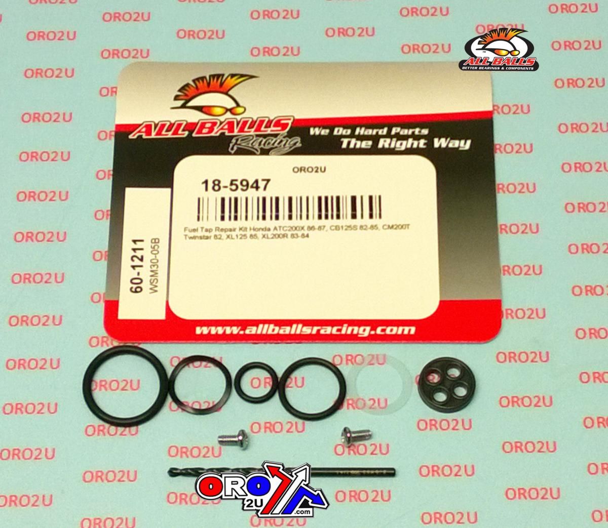 FUEL TAP REPAIR KIT ALLBALLS, ALLBALLS 60-1211 HONDA ATC/CB/CM/XL 125/200 82-87
