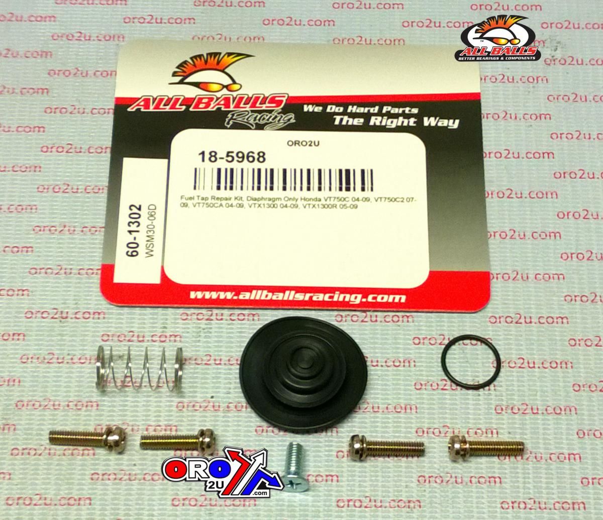 FUEL TAP REPAIR KIT ALLBALLS, ALLBALLS 60-1302 HONDA VT750/VTX1300 04-09 - Image 2