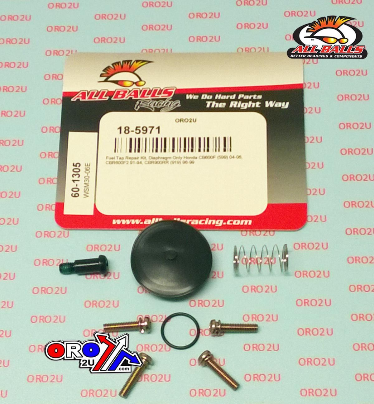 FUEL TAP REPAIR KIT ALLBALLS, ALLBALLS 60-1305 HONDA CB600 04-06/CBR600 91-94/900 96-99 - Image 2