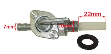 FUEL TAP PETCOCK VALVE M10 STRAIGHT OUTLET