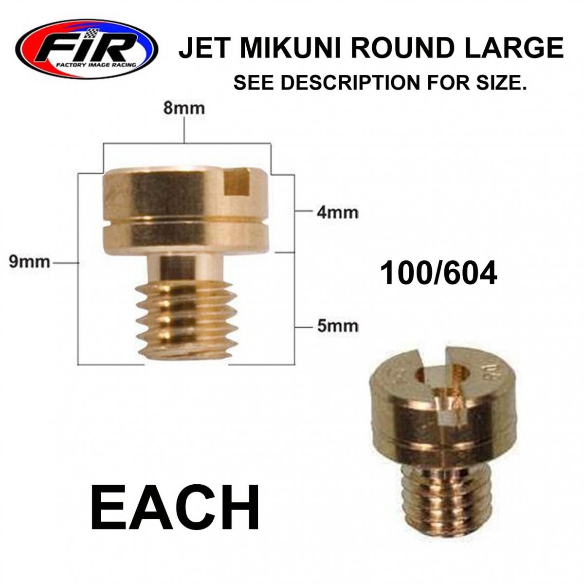 JET MIKUNI ROUND 115 LARGE, / MIKUNI 100/604 - Image 3