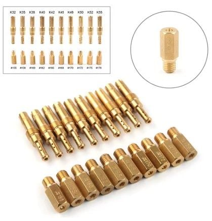 CARBURETTOR KEIHIN JET KIT PACK OF 20 MAIN & SLOW PILOT JETS