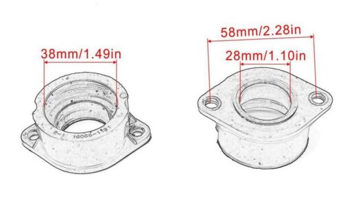INTAKE FLANGE SET KAWASAKI KZ1000 ZX1100 ZN1100 GPZ1100 11-4811 16065-1131
