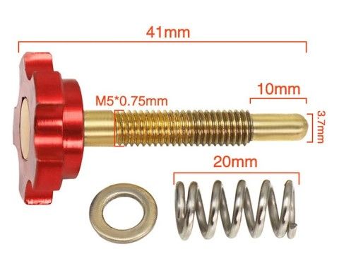 RED CARBURETTOR IDLE SPEED ADJUSTING SCREW