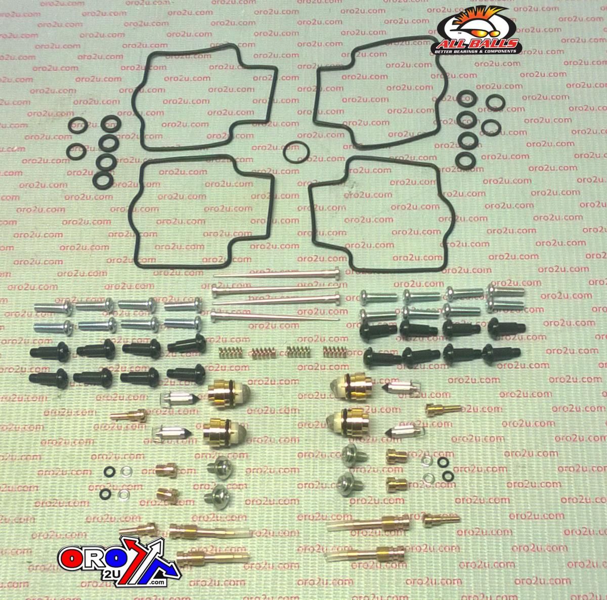 CARBURETOR REBUILD KIT 02- 03 KAW ZX900 ZX9R NINJA, ALLBALLS 26-1763 ROAD - Image 2