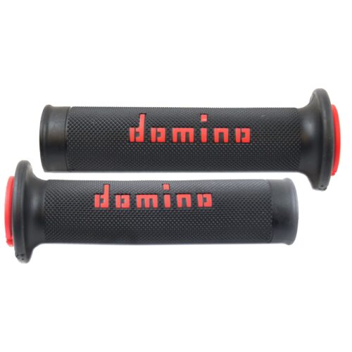GRIPS DOMINO MOTOGP BLK/RED, DOMINO A01041C4240 Dual Compound