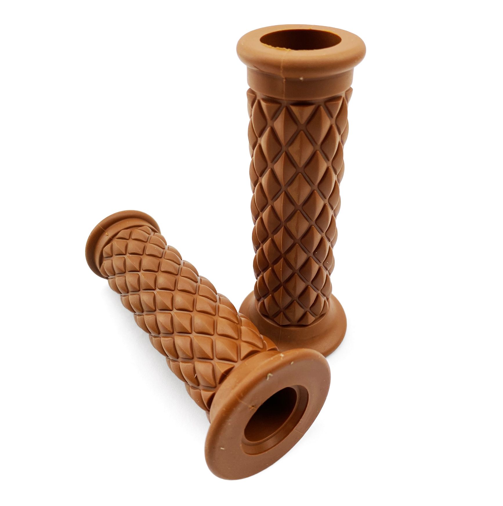 GRIP SET CLASSIC CAFE RACER RETRO, BROWN - - Image 2