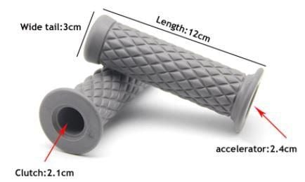 GRIP SET CLASSIC RETRO BLACK, Honda Suzuki Kawasaki Triumph Royal Bobber - Image 2