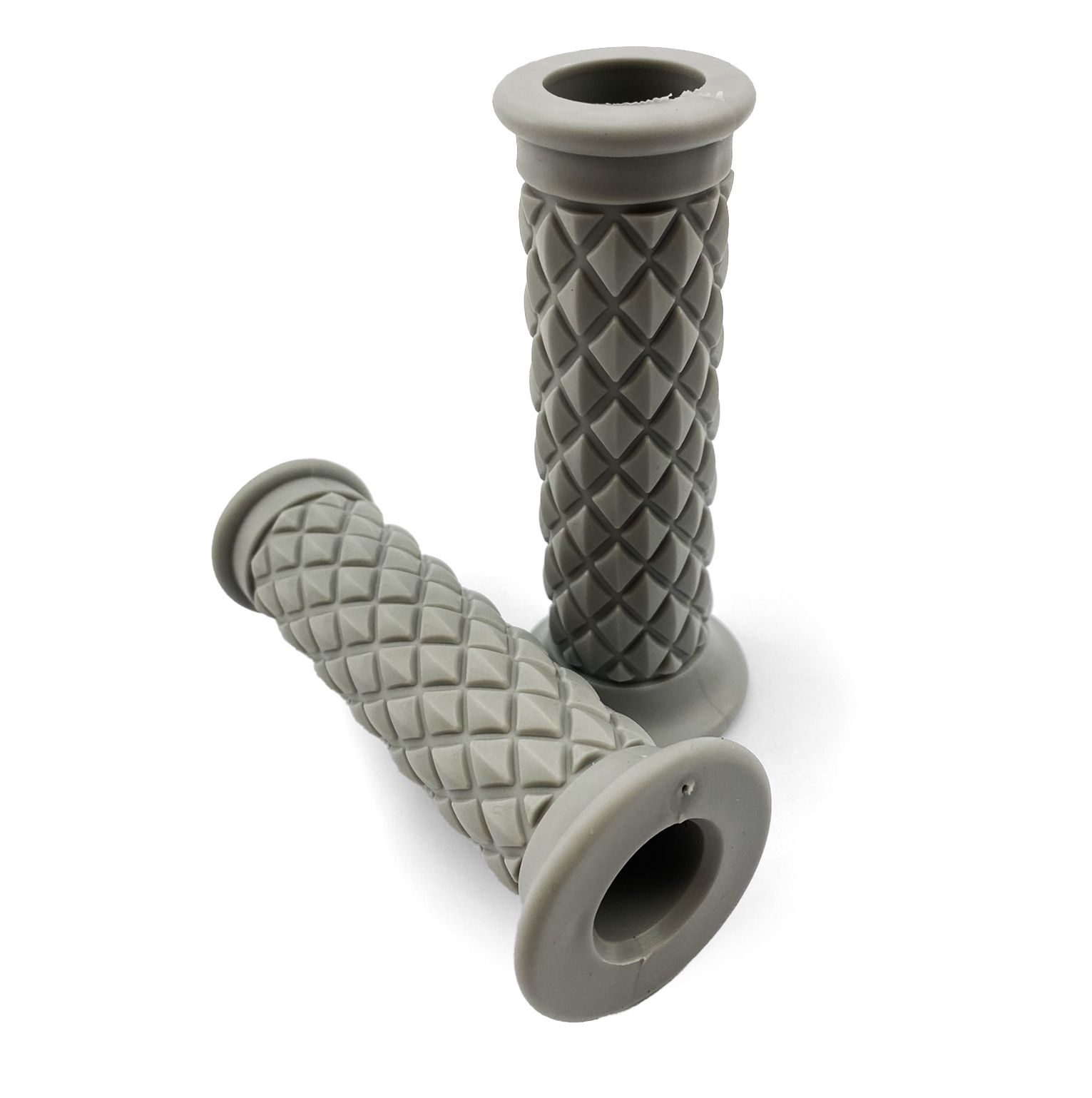 GRIP SET CLASSIC RETRO GREY, Honda Suzuki Kawasaki Triumph Royal Bobber - Image 2