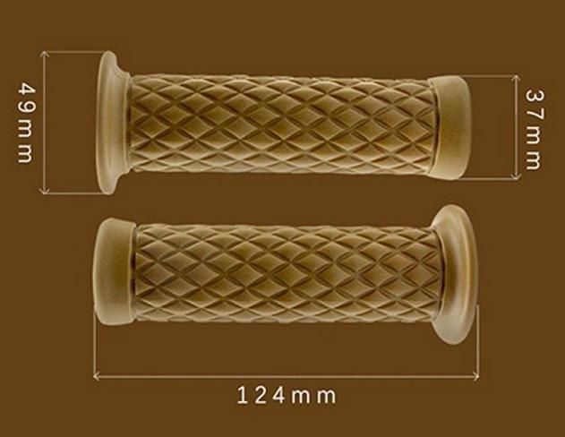 GRIP SET CLASSIC CAFE RACER RETRO, KHAKI - - Image 2