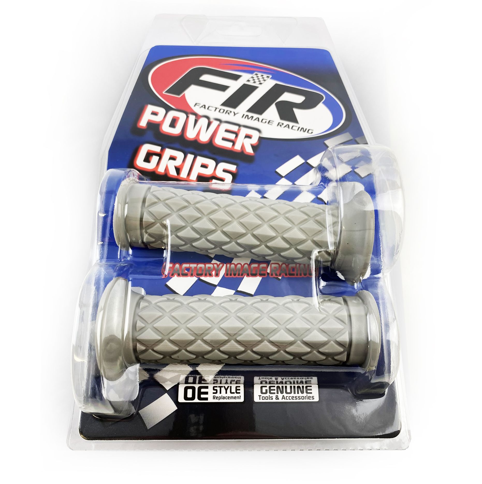 GRIP SET CLASSIC RETRO GREY, Honda Suzuki Kawasaki Triumph Royal Bobber - Image 3