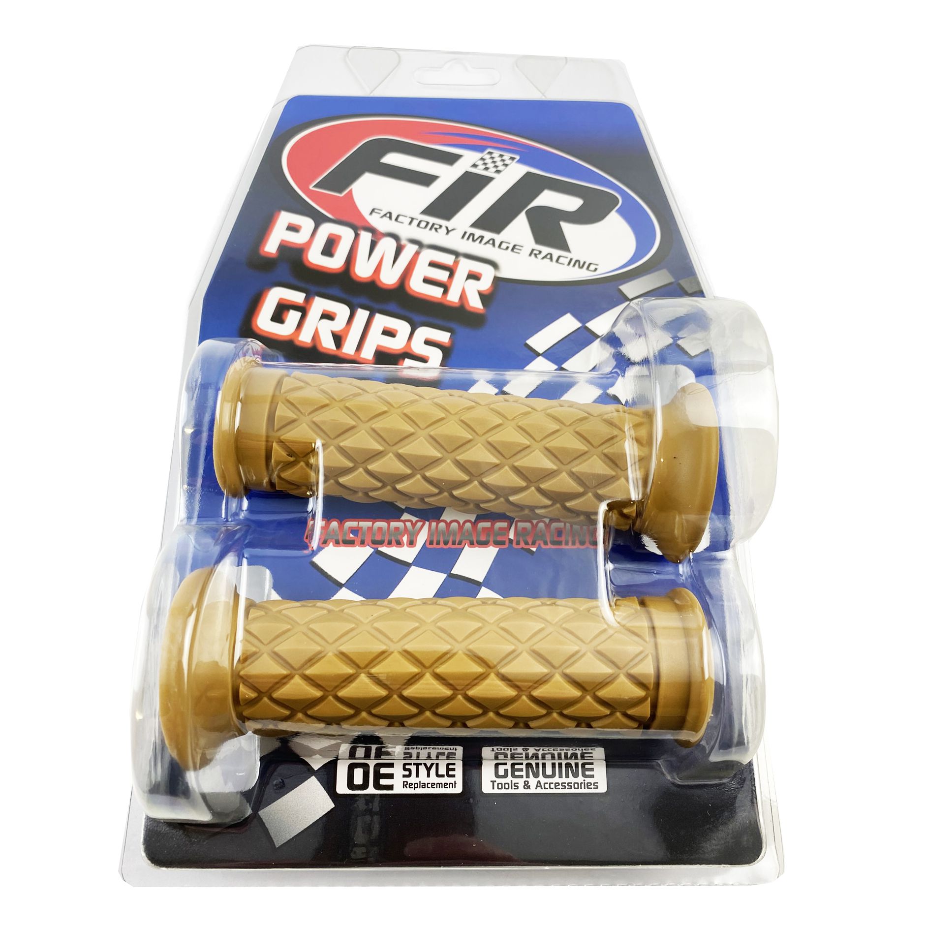 GRIP SET CLASSIC CAFE RACER RETRO, KHAKI - - Image 3