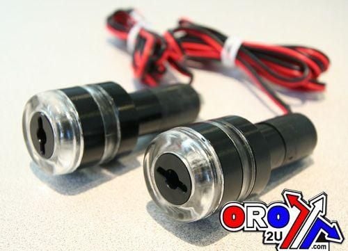 BAR END LED LIGHT BLACK K&S 15~1010 - Image 2