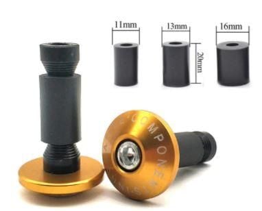 BAR ENDS 12-18mm GOLD Anti Vibration Silder Plug Yamaha Kawasaki honda - Image 2
