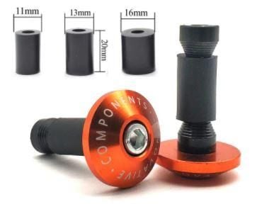 BAR ENDS 12-18mm ORANGE Anti Vibration Silder Plug Yamaha Kawasaki honda