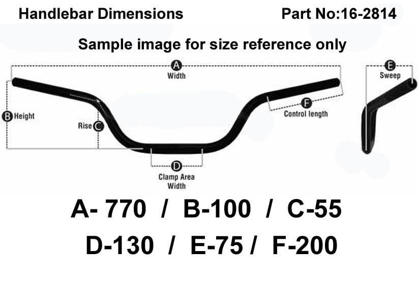 STREETFIGHTER HANDLEBAR 7/8'', ROAD SPORTS UNIVERSAL RED, / REN REF : 789-02 - Image 2