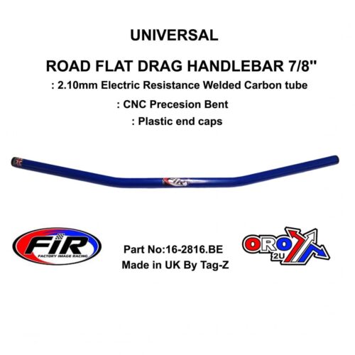 ROAD FLAT DRAG HANDLEBAR 7/8”, STREET SPORTS UNIVERSAL BLUE, / REN REF : 658-02