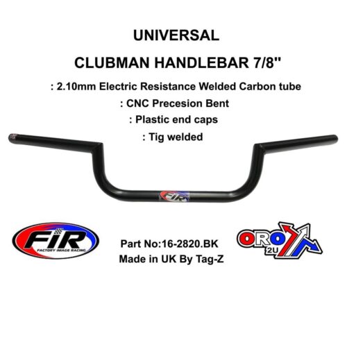 CLUBMAN 7/8” HANDLEBAR MAT BK, CAFE RACER & CLUBMAN STYLE, / RE: 5697028439551