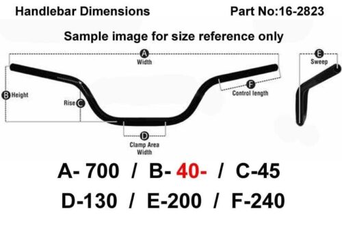 SWEEPING CLASSIC 7/8” HANDLEBAR, FITTMENT UNIVERSAL / MATT BLACK