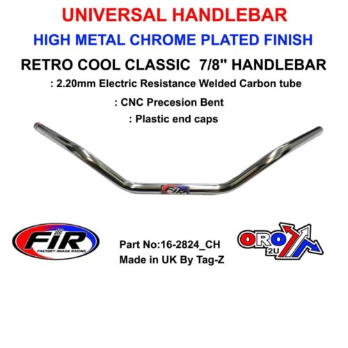 RETRO COOL CLASSIC 7/8” HANDLEBAR, FITTMENT UNIVERSAL / METAL CHROME, / METAL CHROME PLATED FINISH
