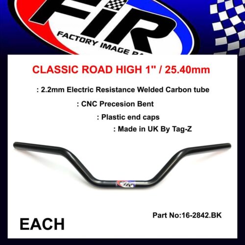 CLASSIC ROAD HIGH 1” / 25.40mm, MATT BLACK / HANDLEBAR BAR, ( SAMES AS 16-2813 )