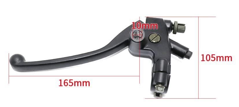 Left Clutch Lever Honda, Black With Mirror mounting M10, CB400 CB600 VFR400 CB-1 Hornet 250 - Image 2