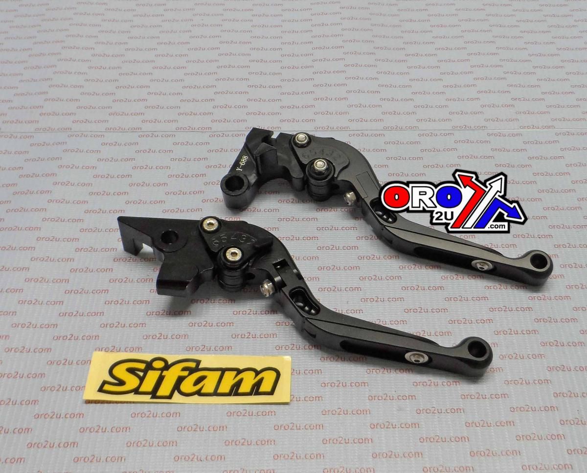 LEVER SET ADJ LENGTH YAMAHA, ROAD, SIFAM, KL28N, CNC ANODIZED LEVER BLADE SET WITH ADJUSTABLE LENGTH