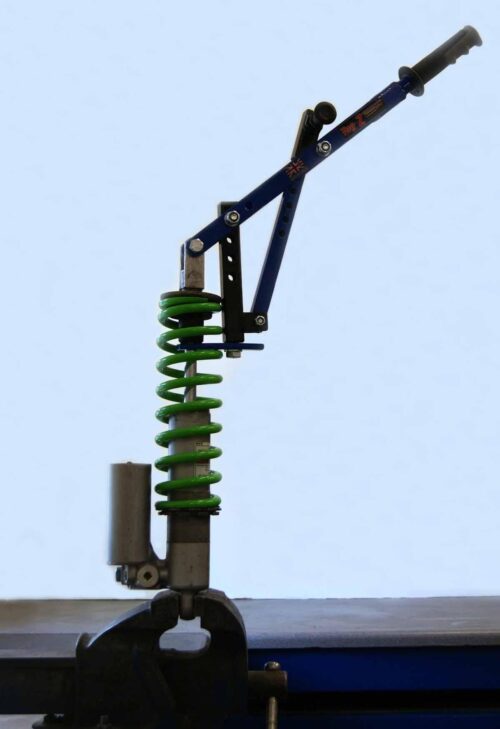 SHOCK SPRING COMPRESSOR RD/BK, WITH PIN LOCKING PLUNGER TOOL