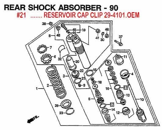 RCU RESERVOIR CAP CLIP SHOWA 'A' KIT 2018, 52452-KS7-831, HKA42-366-Y - Image 2