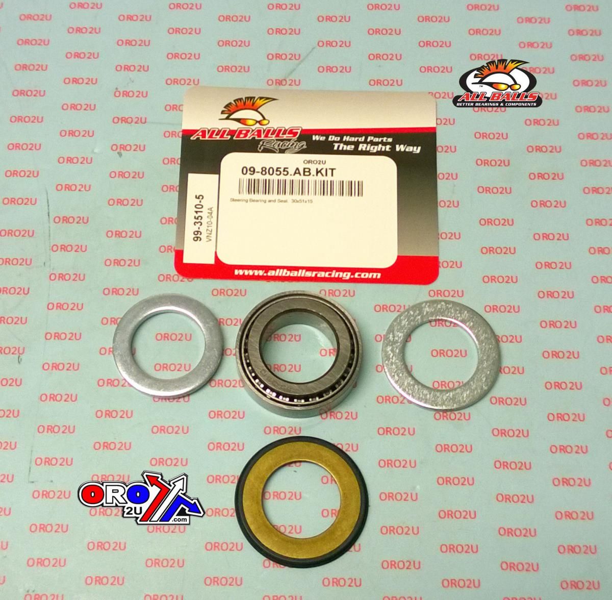 BEARING TAPER & SEAL KIT, ALLBALLS 99-3510-5 4T-CR-0627, 30x51x15 - Image 2